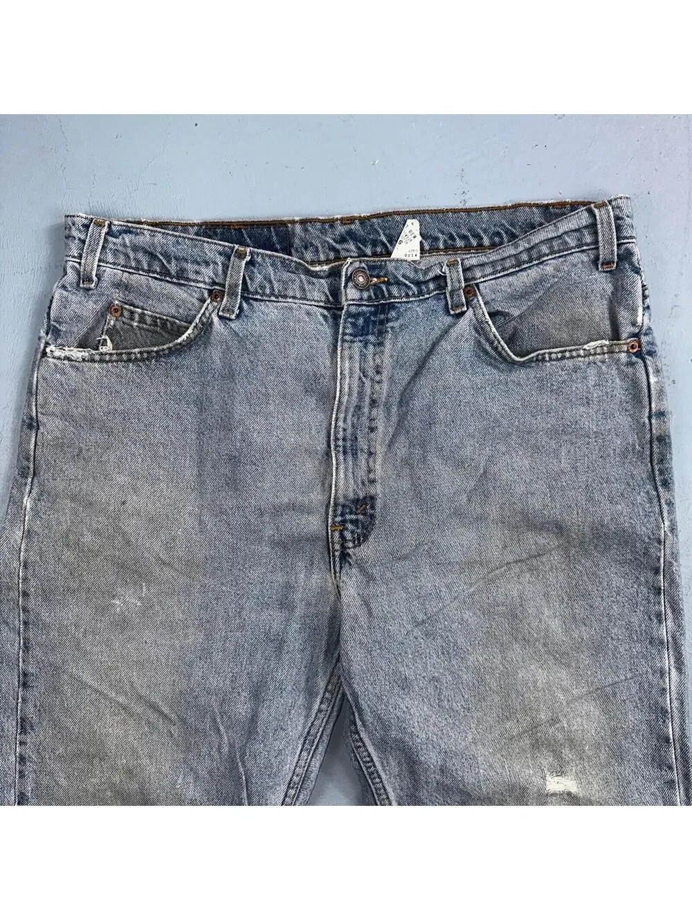Levis 505 Vintage 90s Mexico Orange Tab Jeans 38x32 Blue Light Wash Act 36x30
